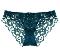 Female Briefs New Plant Flowers Sexy Lace Low Waist Triangle Pants Breathable Pure Cotton Low Crotch Girls Underpants Underwear