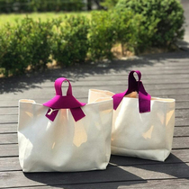 2022 Japan-ROK Wind Original minimalist Leisure 100 hitch Collision Color Handbag Student Mommy Shopping Environmental Sails Bag bag