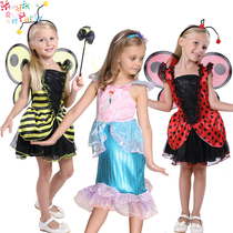 Halloween childrens show costumes Cosplay performance clothes girl butterfly wasp bee Mermaid fairy