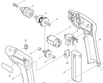 Original Makita 6010D 6010DWE charging drill 7 2v electric batch spindle gear Tower gear housing relay