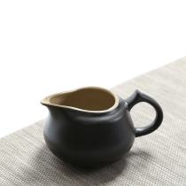 Mingfeng Ceramic Kung Fu tea set Zen style black fair cup Porcelain There is a fair cup black pottery tea sea split teapot