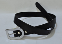 Hand custom Made in Italy tannic leather head leather fashion casual leather strap handmade bright silver pure steel buckle head