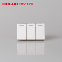 DeLixi 118 type CD601 panel module Three three-open dual control accessory triplex component small switch core