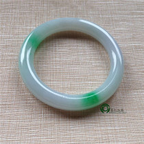 Myanmar natural old pit A goods jade jade bracelet Bing Waxy seed fruit green jade bracelet with certificate KC369