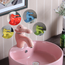 LOOW Dragon bathroom ceramic color faucet cartoon elephant faucet washbasin hot and cold color faucet