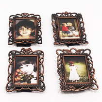Alloy craft big head photo frame bracket type swing table metal mini photo frame wedding gifts one inch
