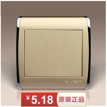 Tyree 86 Safety Switch Socket European Blank Panel Champagne Gold Mounting Cover White Board