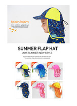  Childrens sunscreen beach hat Neck cap Beach play anti-UV devil hat Sun hat cloak swimming cap