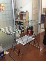 Thickened stainless steel floor folding xX airfoil drying rack indoor and outdoor ground drying rack
