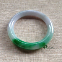 Myanmar natural old pit A goods Jade Jade round bracelet ice glutinous spring color jade bracelet with certificate KC418