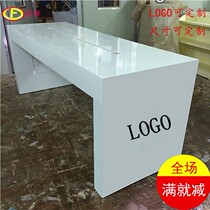  New high-end wooden baking paint experience table Samsung Huawei wall mobile phone experience table Digital display table showroom