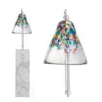 Japan imported Tsui light pure hand-made blown glass boutique rainbow wind chime girl birthday gift