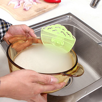 Kitchen hand-free rice washing machine rice washing machine drain rice shovel stop rice plate debris filter kitchen gadget