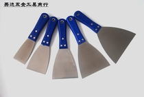 Factory direct sales blue plastic handle stainless steel plate putty knife 2 inch 3 inch 4 inch 5 inch 6 inch putty knife plastering and batch of dust knife