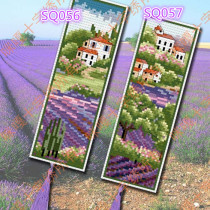Mica cross stitch double-sided embroidery bookmark material pack Bookmark note Lavender set of 2