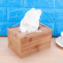 Fashion Bamboo Tissue Boxes Case Multifunction Table Pumping
