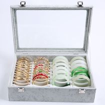 High - end bracelet box jewelry box bracelet contains showcasing gold and silver jewelry box glass cover