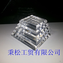 Transparent acrylic block plexiglass cube Crystal effect highly transparent jewelry display booth cabinet