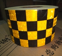(Diamond grade) small square black yellow reflective tape super bright square reflective guide tape 10cm * 50m