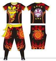 Custom-made lion dance clothes T-shirt short sleeve performance accessories lion head dragon lion dance Foshan lion dance clothing