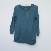 Aigatot S M counter special female spring and autumn dark green seven-point sleeve outer tower sweater 4N7106