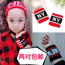 Childrens sports wristbands boys and girls June 1 performance accessories students personality fashion hip-hop wrist tide