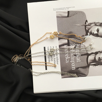 Retro decorative glasses chain female neck fashion glasses with lanyard chain star sunglasses chain ins simple