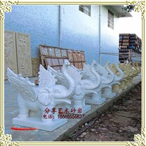 Artificial sandstone water spray sculpture sandstone relief round carving garden community Landscape Hotel decoration material spray water Flying Elephant