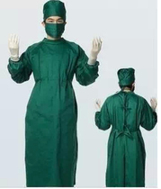 Pure Cotton Yarn Card Surgery Suit Surgery Suit Hand-washing Clothes Brushed Hand-made Ink Green Hat Mask