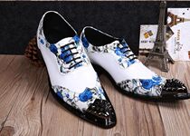 Young Fashionista Korean Style Pointed Toe Leather Shoes Hair Stylist High Heel White Lace Up Trendy Business Casual Leather Shoes
