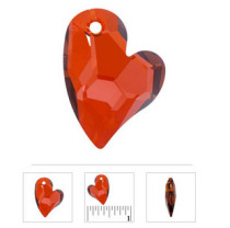 Austrian Crystal DIY Ornament 6261 Crooked Type RED Volcano Red 17MM-37MM