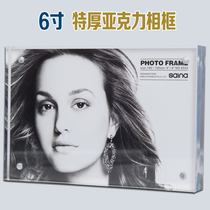 Mobile phone price tag 6 inch transparent European imitation Crystal magnet photo frame table table card acrylic photo frame setting