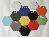 Hexagon brick Nordic hotel kitchen and bathroom background wall tile glaze Mosaic Jazz white black and white gray color hexagonal brick