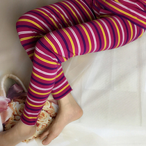 Leka Cotton Skintight Single Piece of Autumn Pants Lady Pure Cotton Slim Fit Underpants Striatum Slim Fit Warm Pants Line Pants Lining Pants