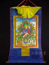 Black Gold Color Printed Tangka Painting 124 * 85cm Tibet woven brocade Art Buddha paintings CUHK Hung Painting Decoration Painting