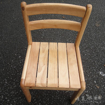  Chinese simple log low stool Oak chair Solid wood backrest chair Childrens stool Toddler stool shoe stool Solid wood stool