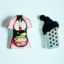 (Independent design) Eat a lot of my very cold creative jewelry creative brooch