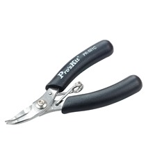 Taiwan Baogong 1PK-501C imported oblique pointed mouth mini stainless steel round flat mouth curved mouth pliers manual pliers