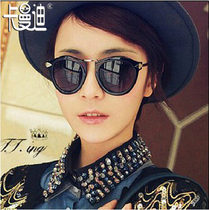 2022 retro round frame anti-ultraviolet sunglasses female mens fashion trendy sunglasses can be matched with a degree of myopia