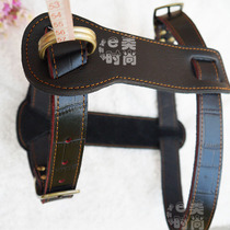 Cow Leather Dog Rope Dog Chest Harness Type Golden Hair Medium Large Canine Labrador Dog Chain Dog With Haschic Traction Belt