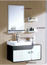 European solid wood bathroom cabinet wall-mounted washing washbasin half embedded small and medium-sized cabinet ceramic pen ju