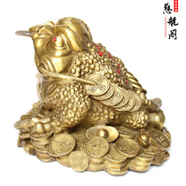 Taishan Cihang Pavilion bronze toad bite money Jinchan three-legged golden toad