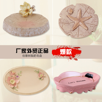 European pastoral cartoon soap box Creative soap holder Toilet soap box Resin bathroom cute face soap box