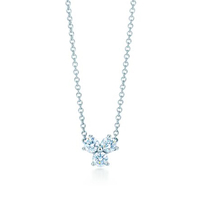 Jewelry Diamond Necklace Three Diamond Heart Diamond Pendant niche 18K Gold Rose Gold Diamond choker