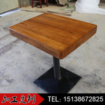 Coffee table square table fast food table casual solid wood round table loft Retro Bar Bar coffee table table can be customized