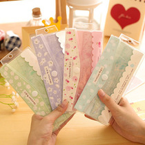Japan-ROK version of creative stationery fresh cartoon floral fragrance with wind sleeve ruler student four sets of ruler triangular ruler