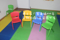 Children chair thickened Home small children dining chair Baby small bench Stool Kindergarten Leaning Back Chair Non-slip Plastic Stools