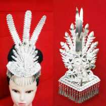 Aying Miao Art New National Features Silver Headwear Dance Performance Headdress