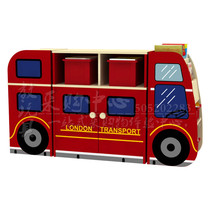 London bus theme bookcase children children multi-functional solid wood cartoon animal shape bookcase hanging wall bookshelf