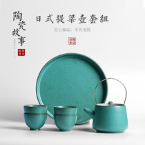 Ceramic story Japanese-style teapot teacup tea cup tea set full set ceramic kung fu tea set house use simple lifting pot